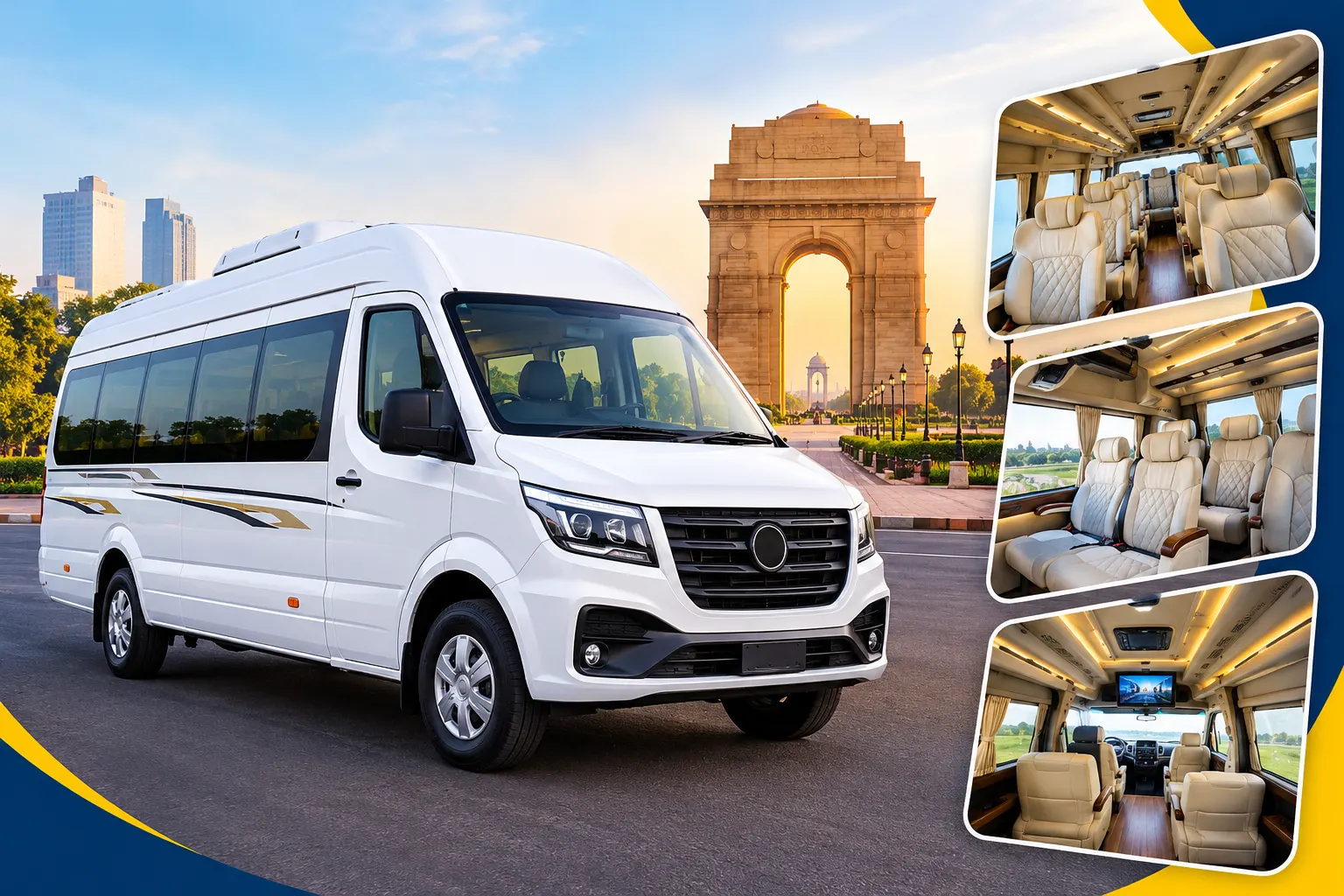 Luxury AC Tempo Traveller on Rent in Delhi
